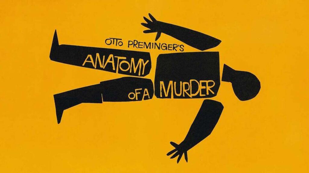 Detalle del póster de Saul Bass para 'Anatomía de un asesinato', película de Otto Preminger de 1959. Dominio público