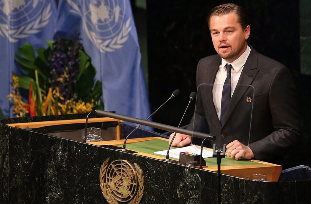 Leonardo Di Caprio en las Naciones Unidas