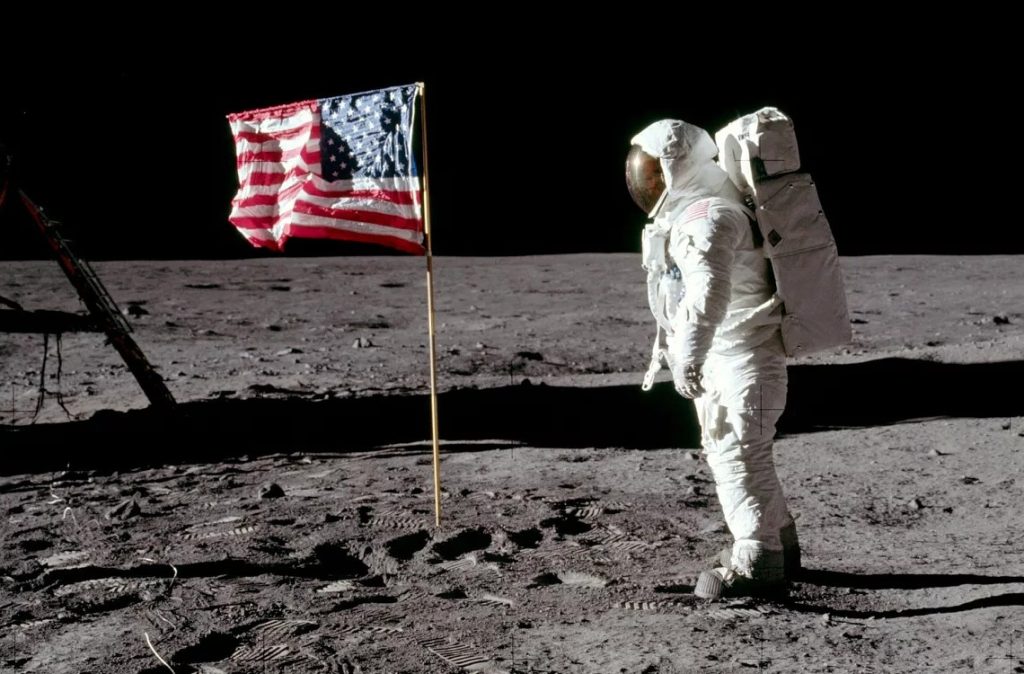 La foto del astronauta Buzz Aldrin, tomada por Neil Armstrong durante la misión Apollo 11